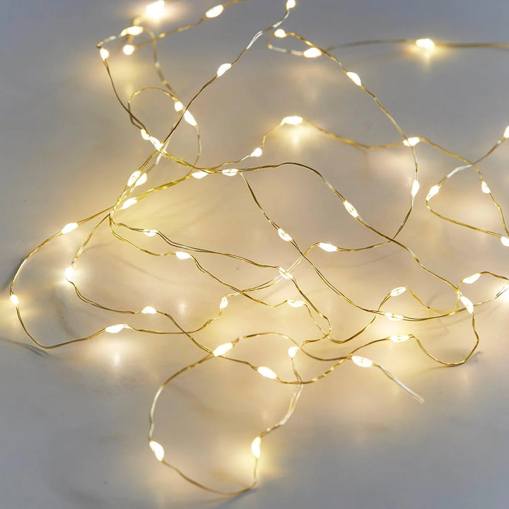 Gold LED String Lights - 3m with 60 Micro LEDs