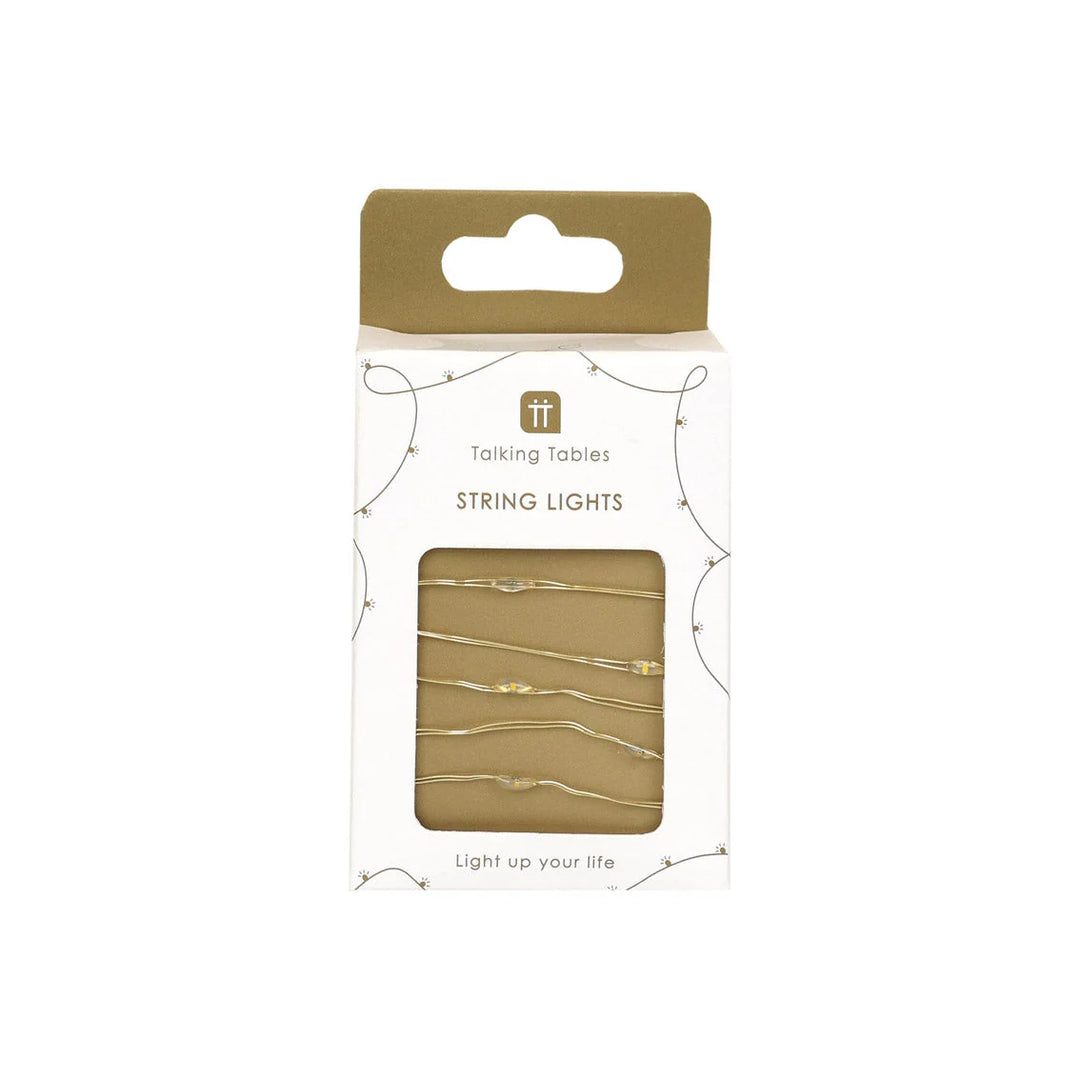 Gold LED String Lights - 3m with 60 Micro LEDs