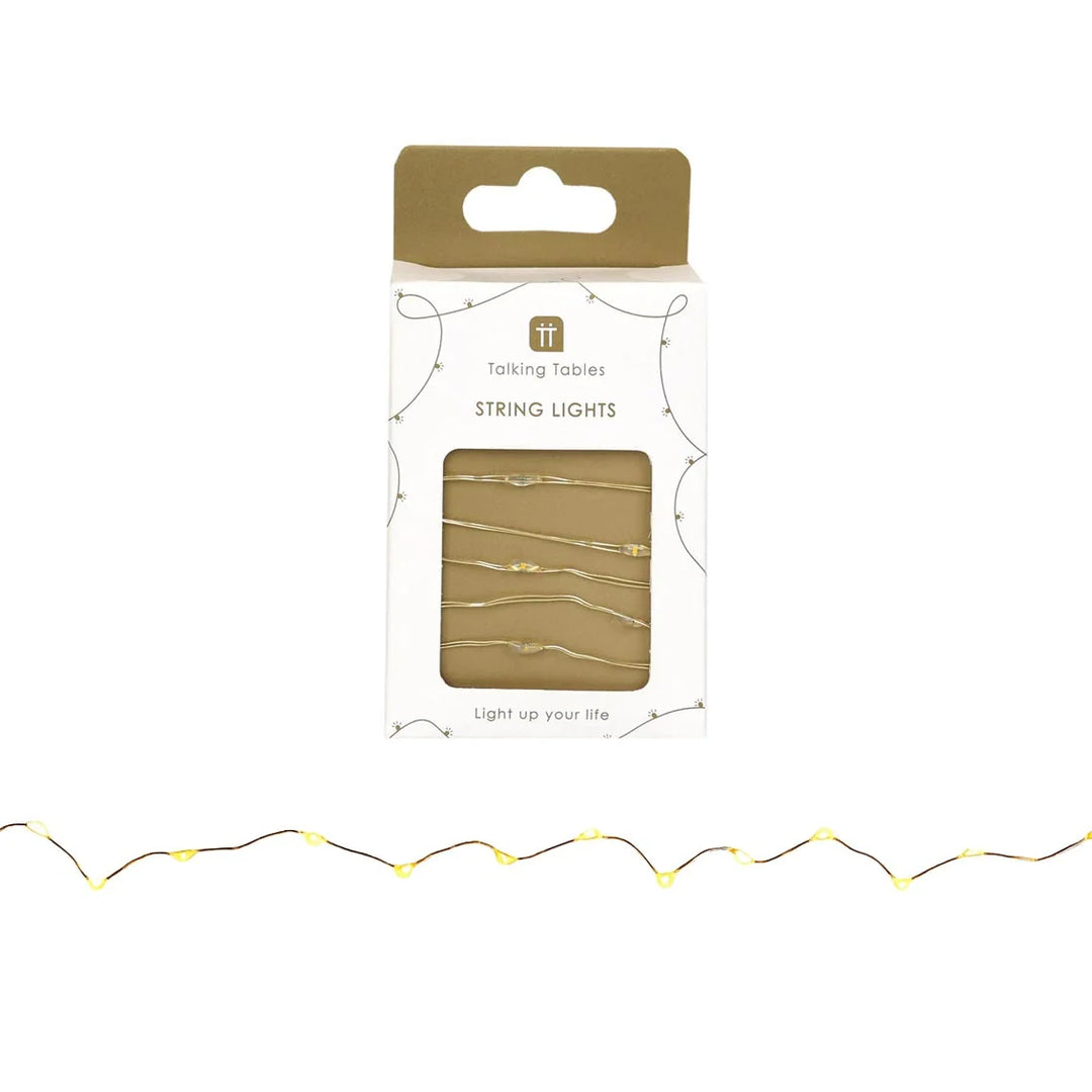 Gold LED String Lights - 3m with 60 Micro LEDs