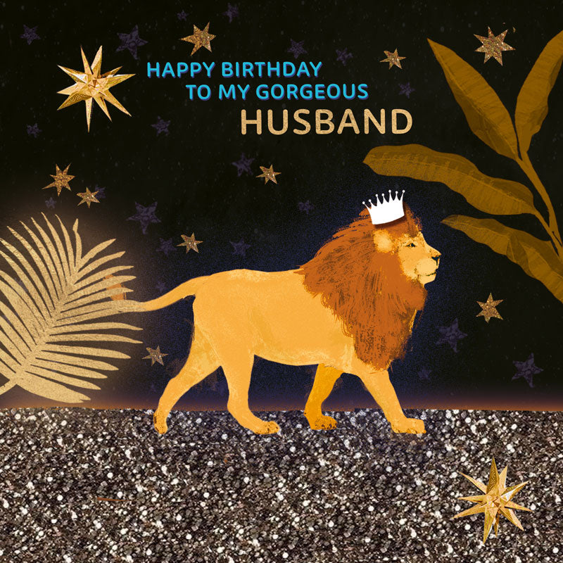 Husband birthday card from Hammond Gower by Cornucopia Home and Gift, featuring a colorful and festive design.