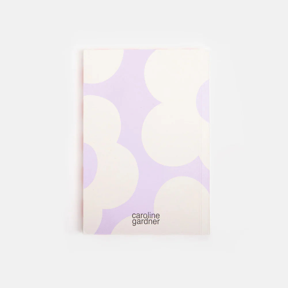 Caroline Gardner Lilac Flower A6 Softback Notebook