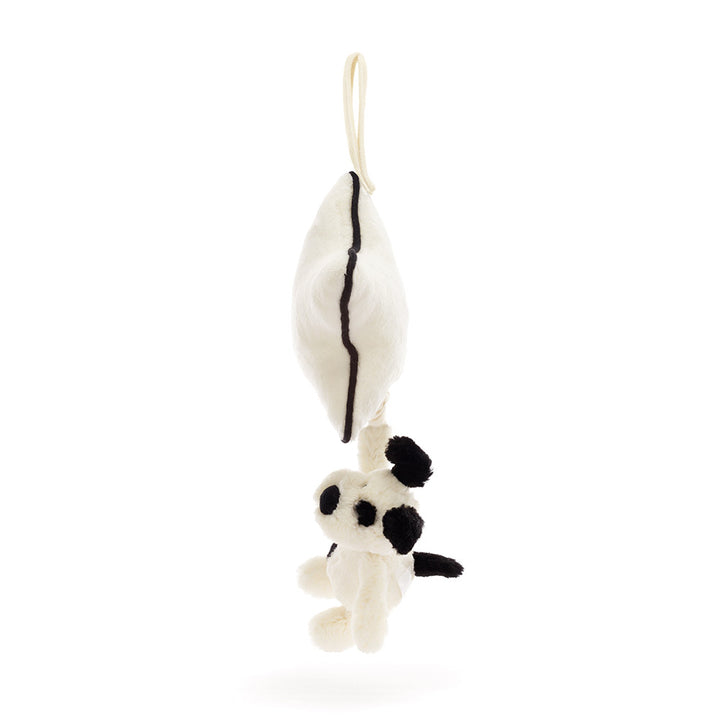 Jellycat Bashful Black &amp; Cream Puppy Musical Pull