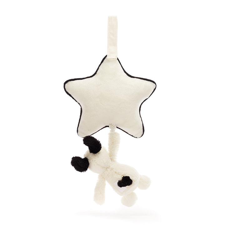 Jellycat Bashful Black &amp; Cream Puppy Musical Pull
