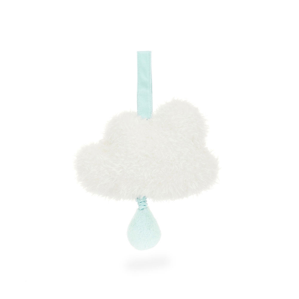 Jellycat Amuseables Cloud Musical Pull toy with soft fabric and stitched cloud design, ideal for little ones.