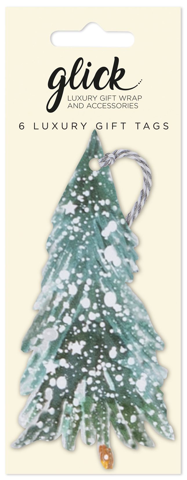 Glick Multipack Tag featuring Finnish Forest Tree design by Cornucopia Home and Gift, with natural wood finish and forest-themed details.