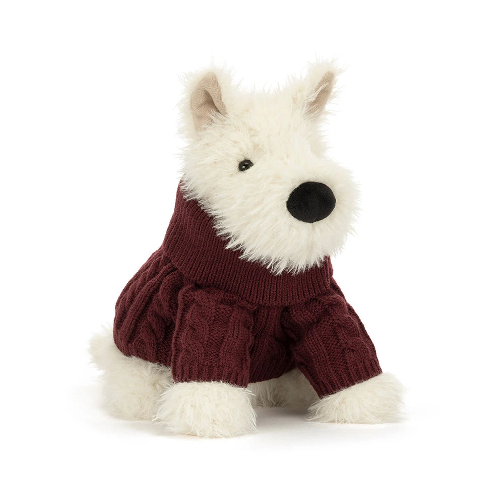 Jellycat Munro Scottie Dog - Winter Jumper