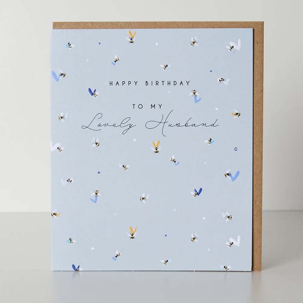 Belly button husband birthday card by Cornucopia Home and Gift featuring humorous design and heartfelt message.