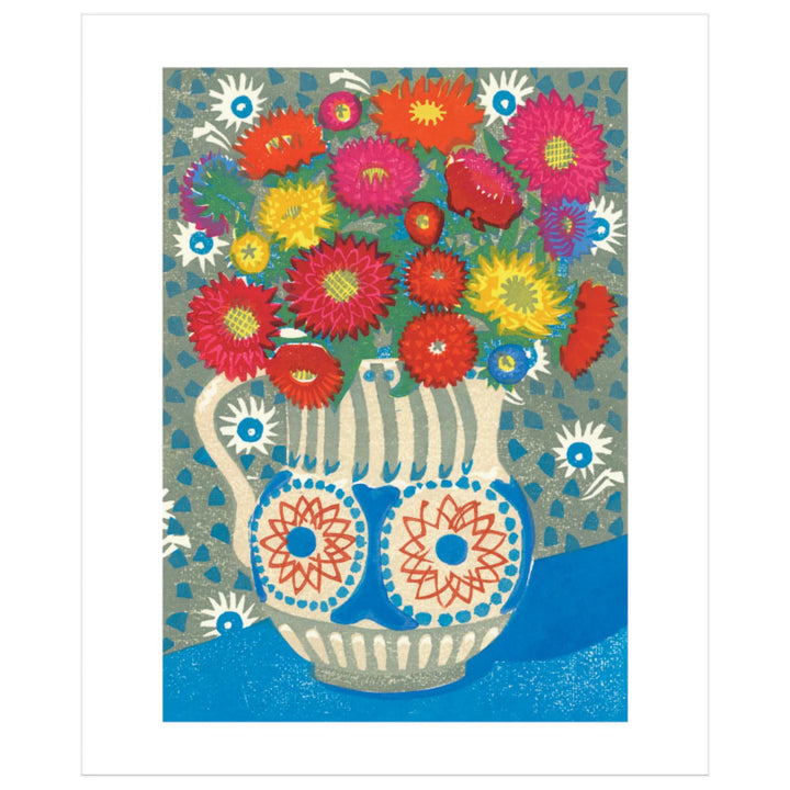 Asters in Bloomsbury Jug Art Card