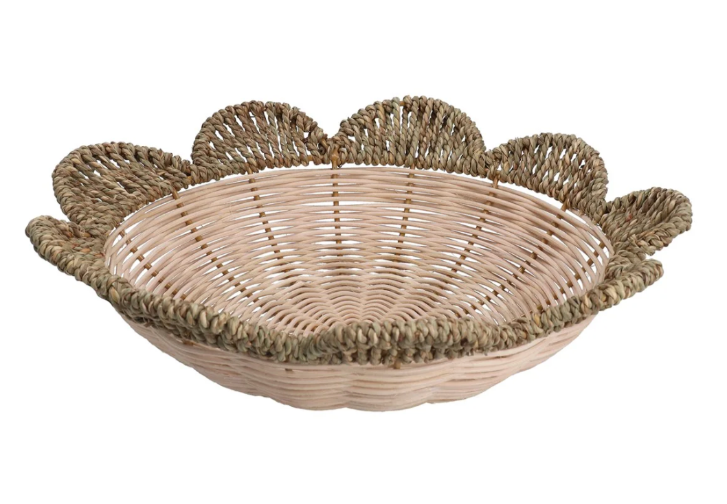 Medium Rattan Flower Basin Basket