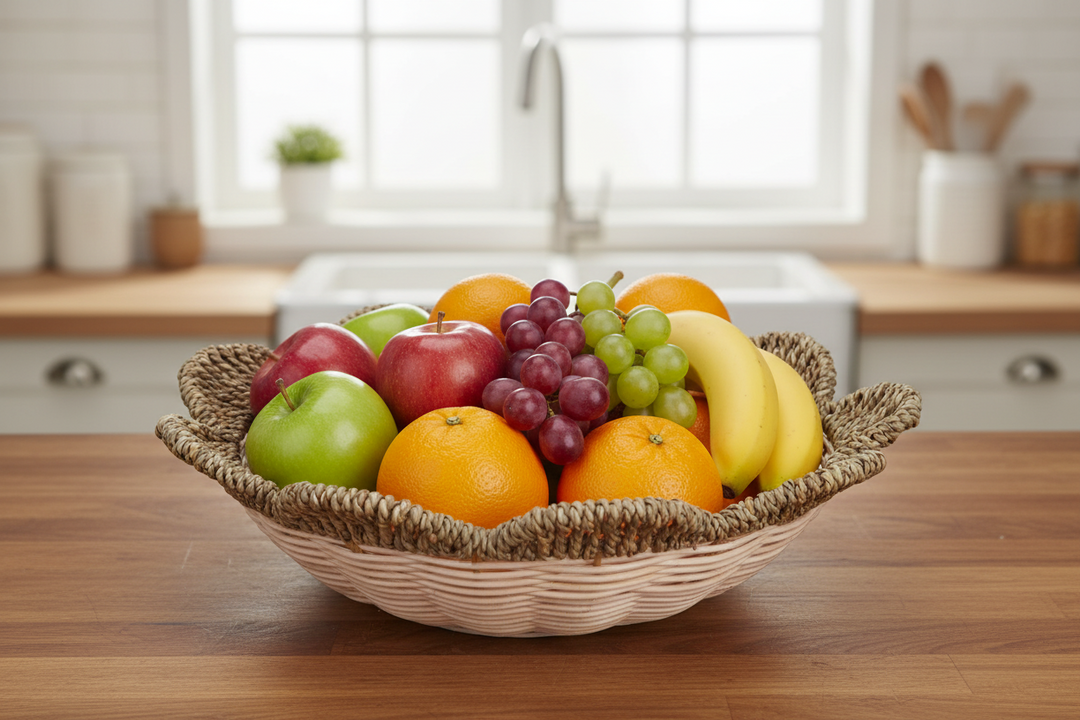 Medium Rattan Flower Basin Basket