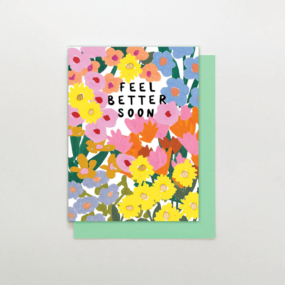 Feel Better Soon Flowers Mini Card