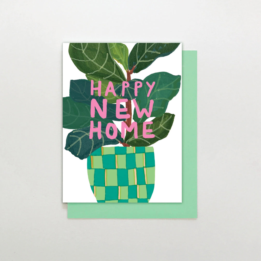 Happy New Home Pot Plant Mini Card