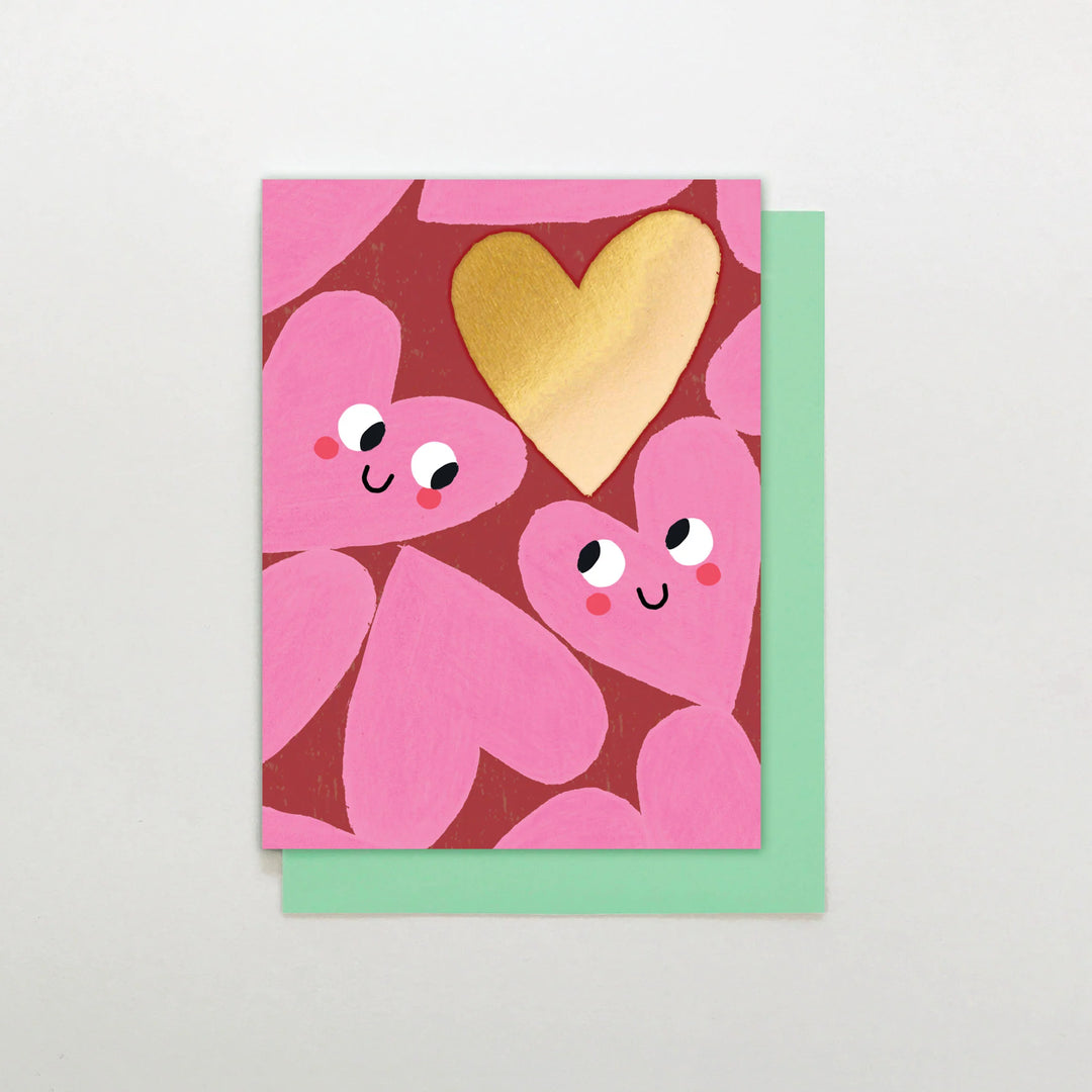 Smiley Hearts Mini Card
