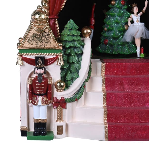 Cornucopia Home and Gift Coach House Christmas Nutcracker Music Theatre, festive holiday decor with musical features