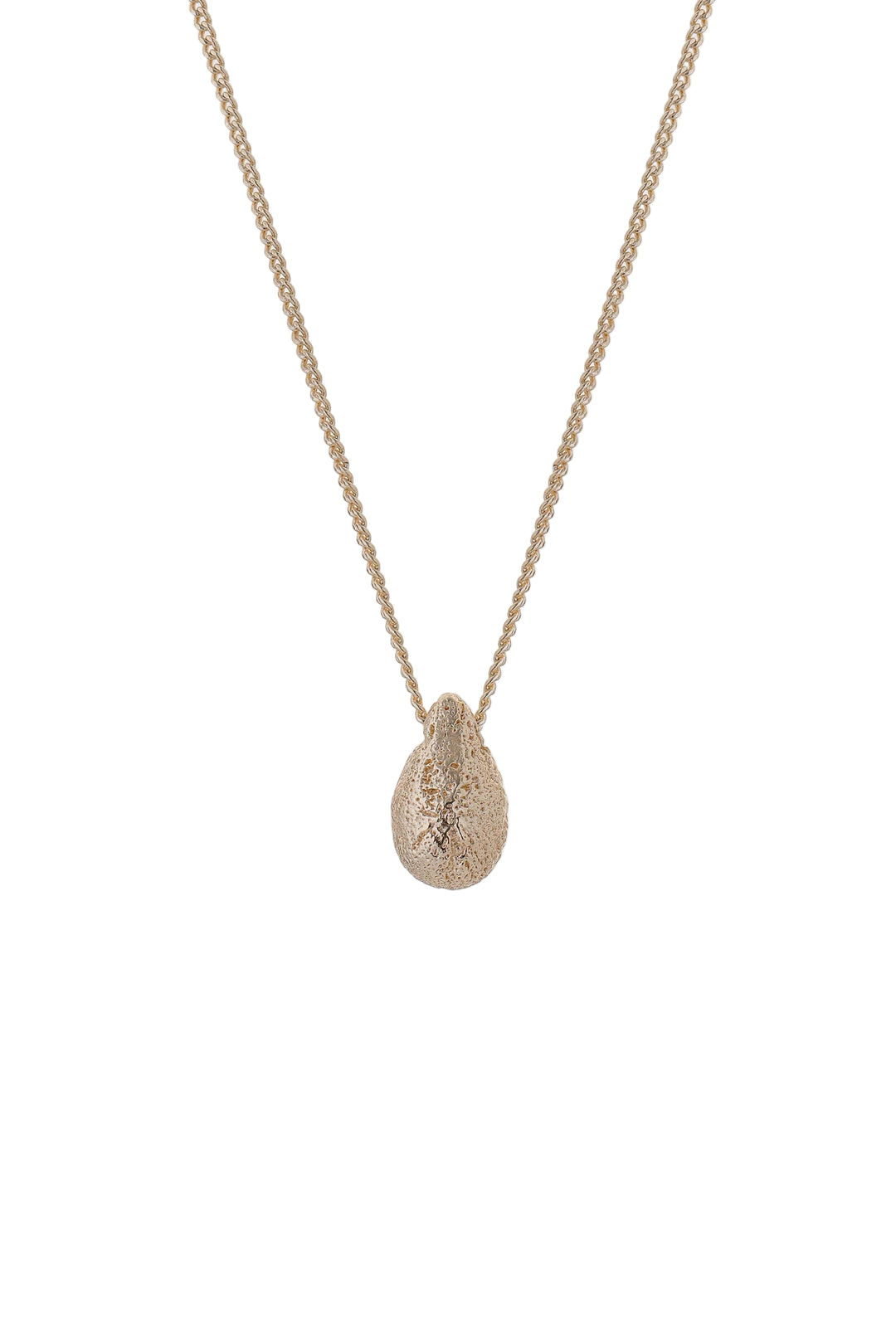 Gold dome necklace from Tutti &amp; Co featuring a smooth, rounded pendant on a delicate chain, displayed on a neutral background.