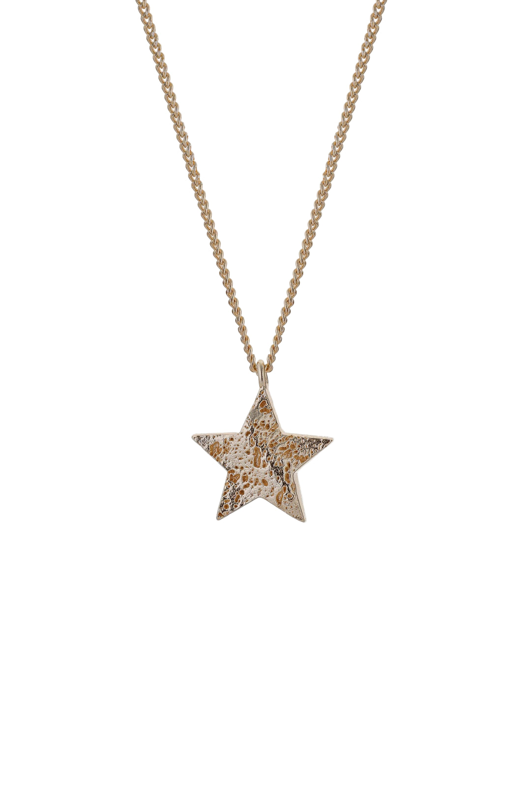 Gold Cosma Necklace by Tutti & Co featuring a delicate chain and pendant, displayed on a neutral background.
