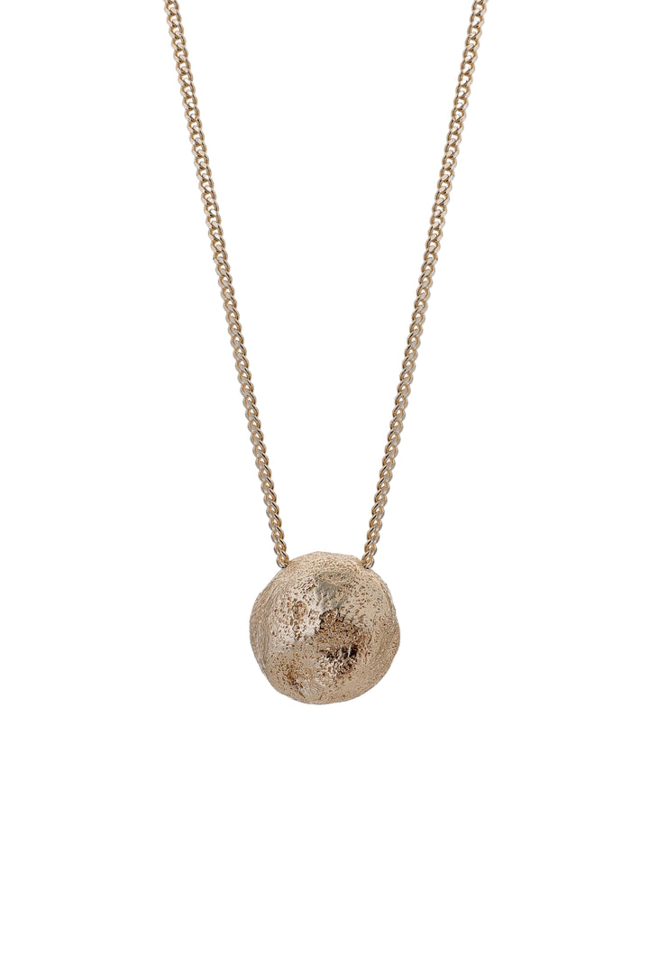 Gold Halo Necklace by Tutti &amp; Co featuring a delicate circular pendant, stylish jewelry for accessorizing any outfit.