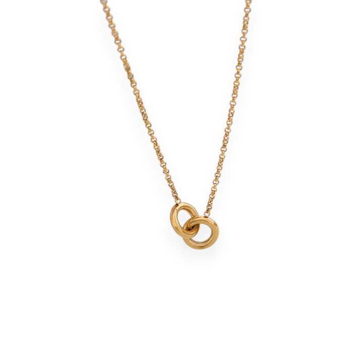 Gold Linked Circle Necklace