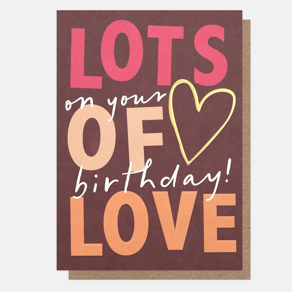 Lots Of Love On Your Birthday Card
