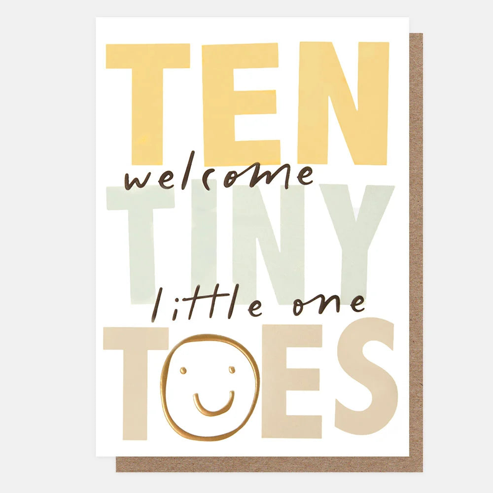 Ten Tiny Toes Welcome Little One Card