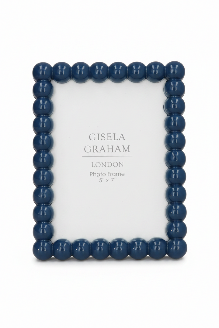 Large Gloss Bobble Picture Frame - Navy