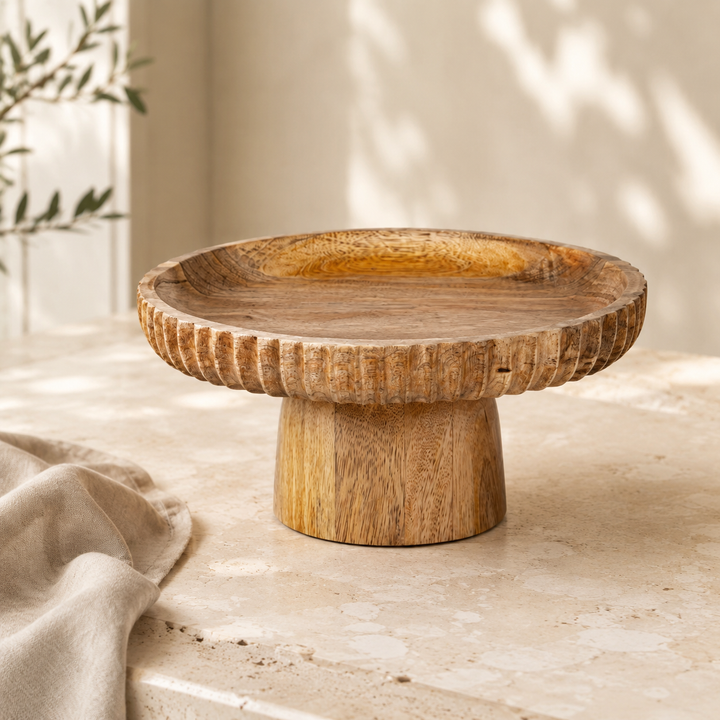 Nkuku Gavivi Mango Wood Stand - Natural-Small