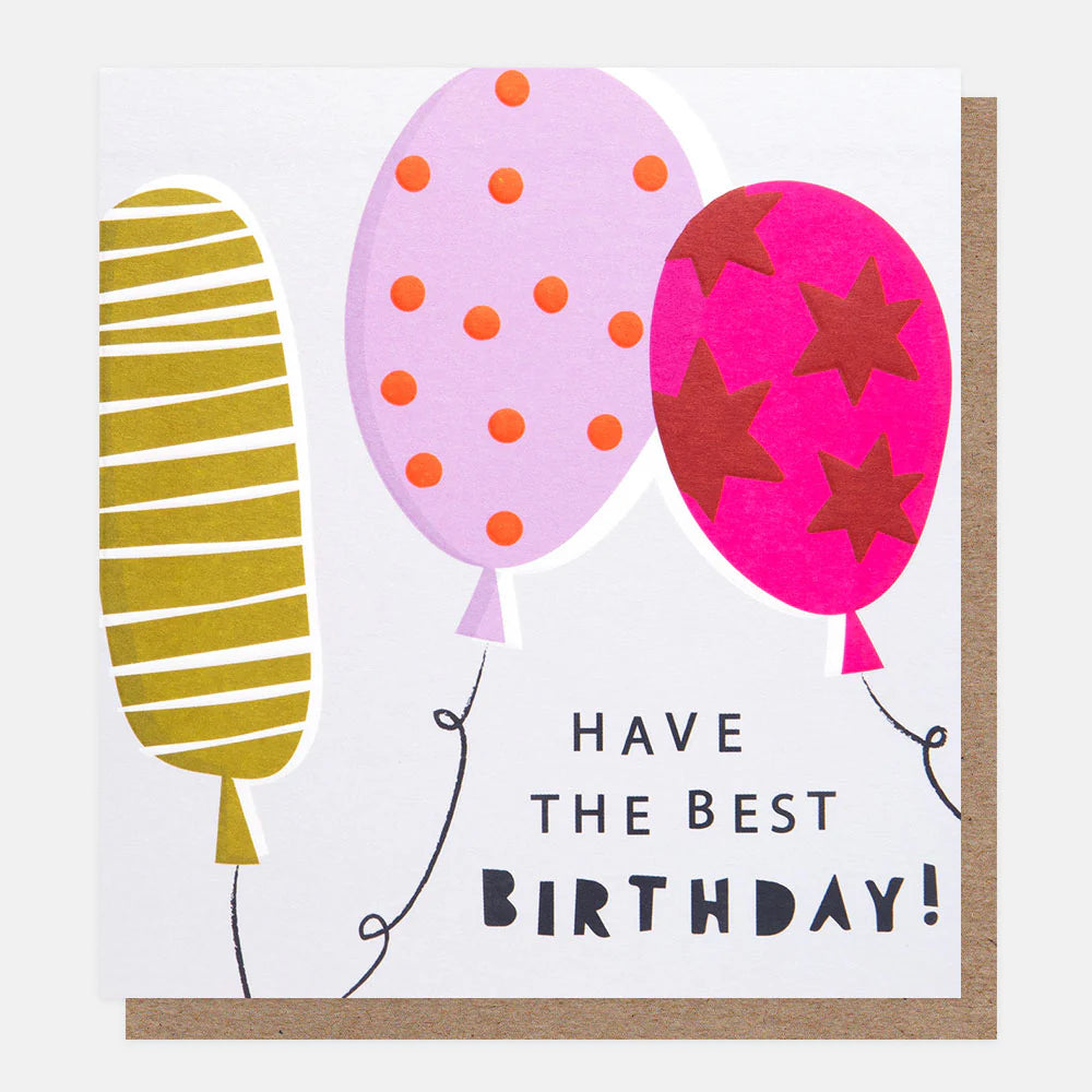 Caroline Gardner birthday card with colorful floral and cheerful design, perfect for celebrating special occasions.