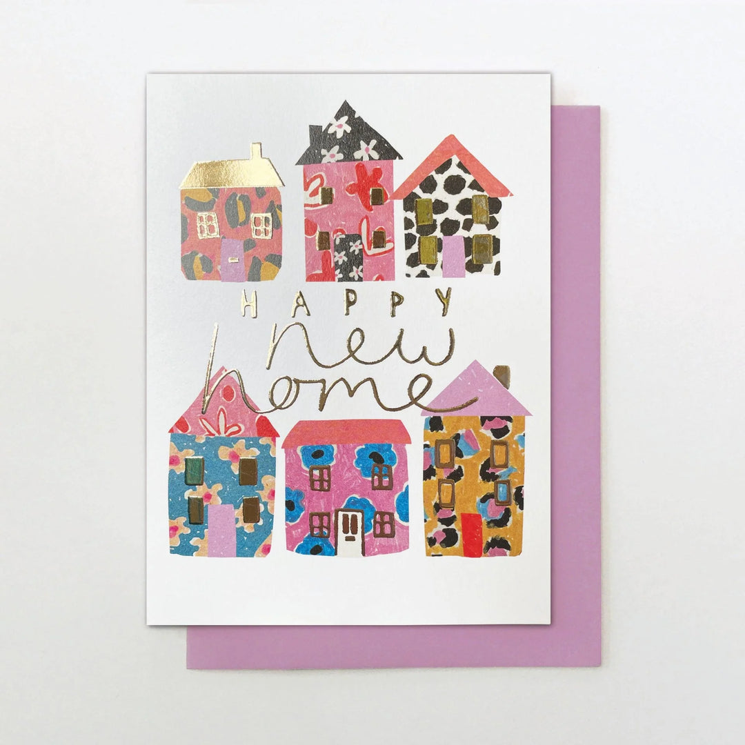 Patterned Houses New Home Card