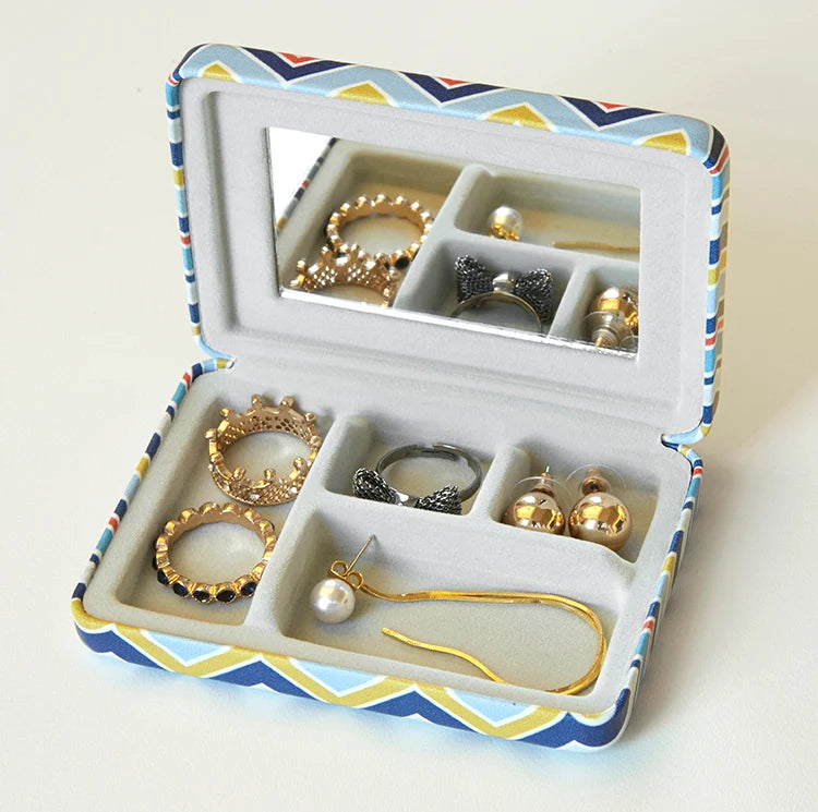 Striped Portable Jewellery Case
