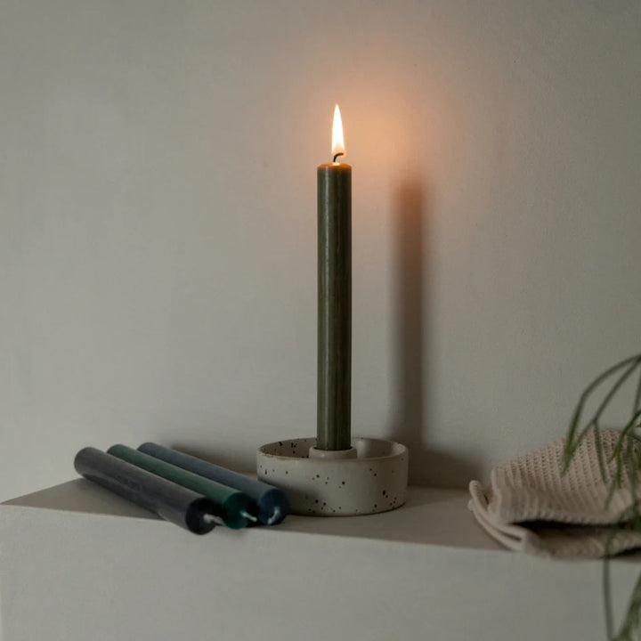 10 Inch Olive Unscented Dinner Candle