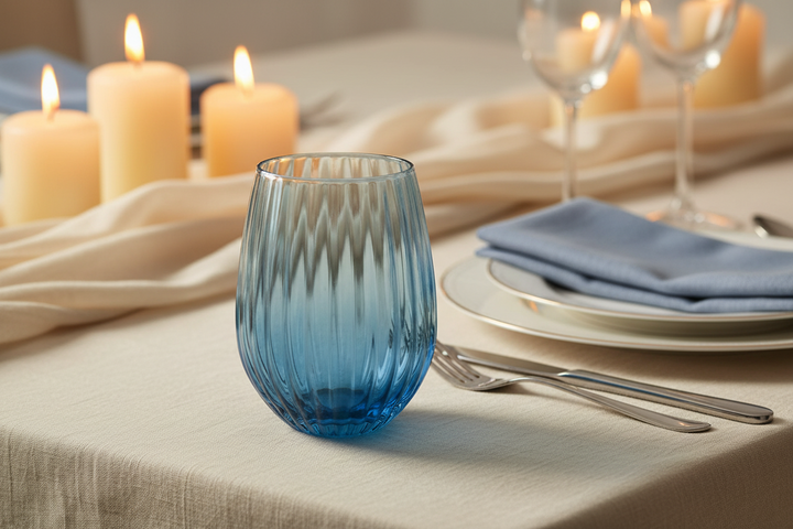 Ombre Glass Tumbler - Blue