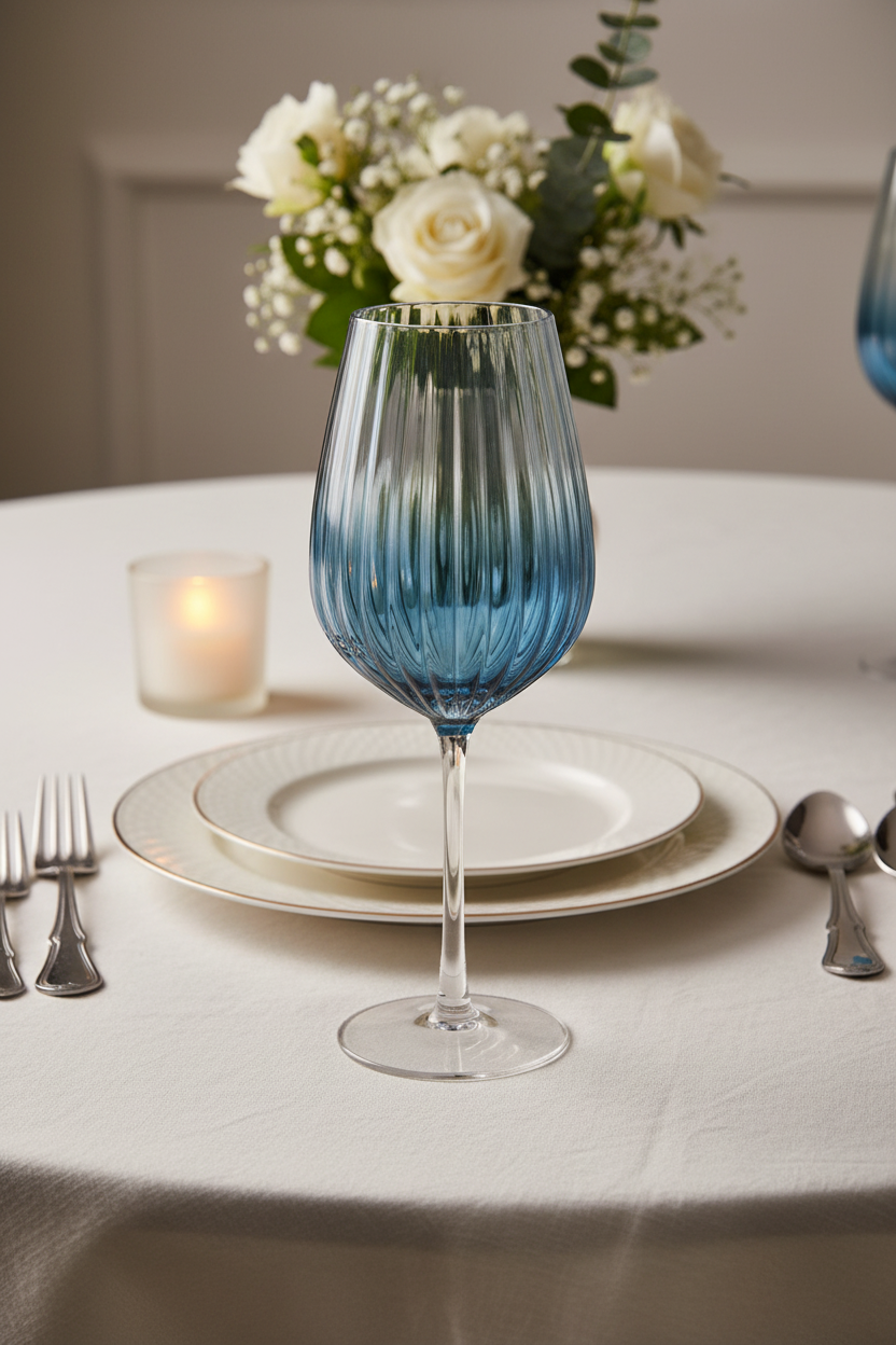 Ombre Wine Glass - Blue