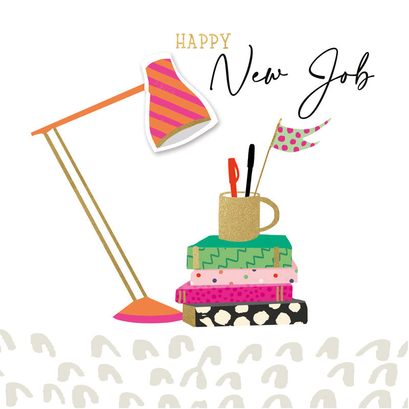 Hammond Gower Happy New Job card featuring cheerful design, perfect for celebrating new employment from Cornucopia Home and Gift.