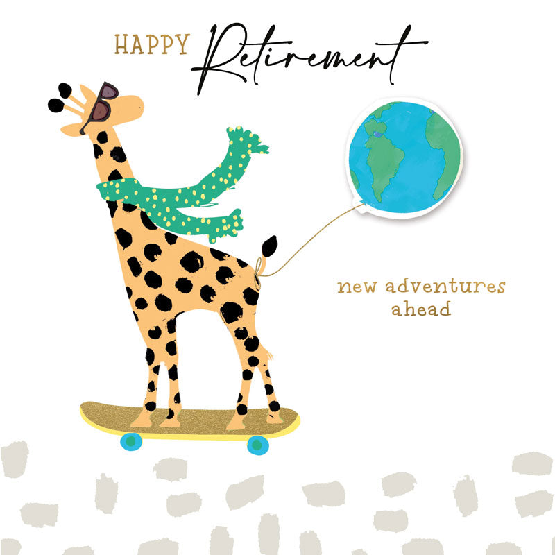 Hammond Gower Happy Retirement card with colorful floral design, suitable for celebrating a retirement milestone.