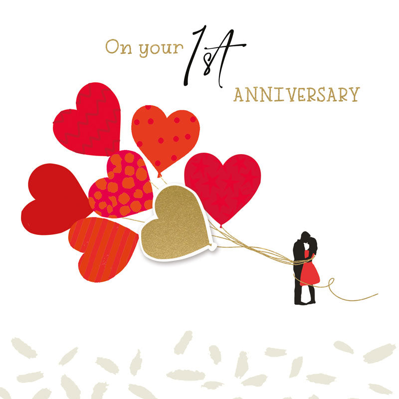 Hammond Gower 1st Anniversary card by Cornucopia Home and Gift featuring elegant design and heartfelt message.