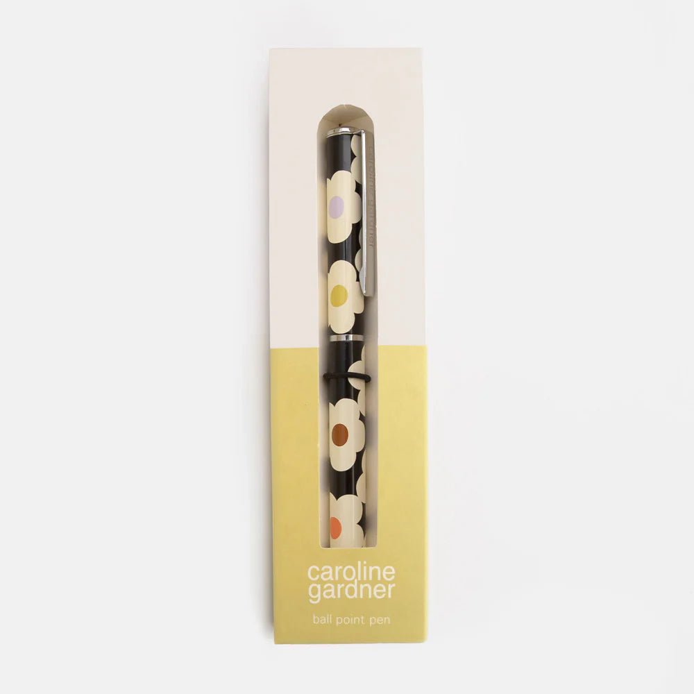 Caroline Gardner Multi Flower Charcoal Boxed Pen