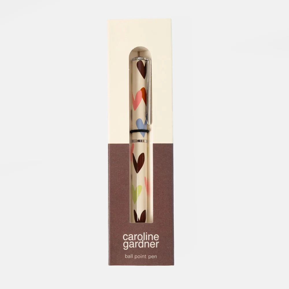 Caroline Gardner Multi Small Hearts Boxed Pen