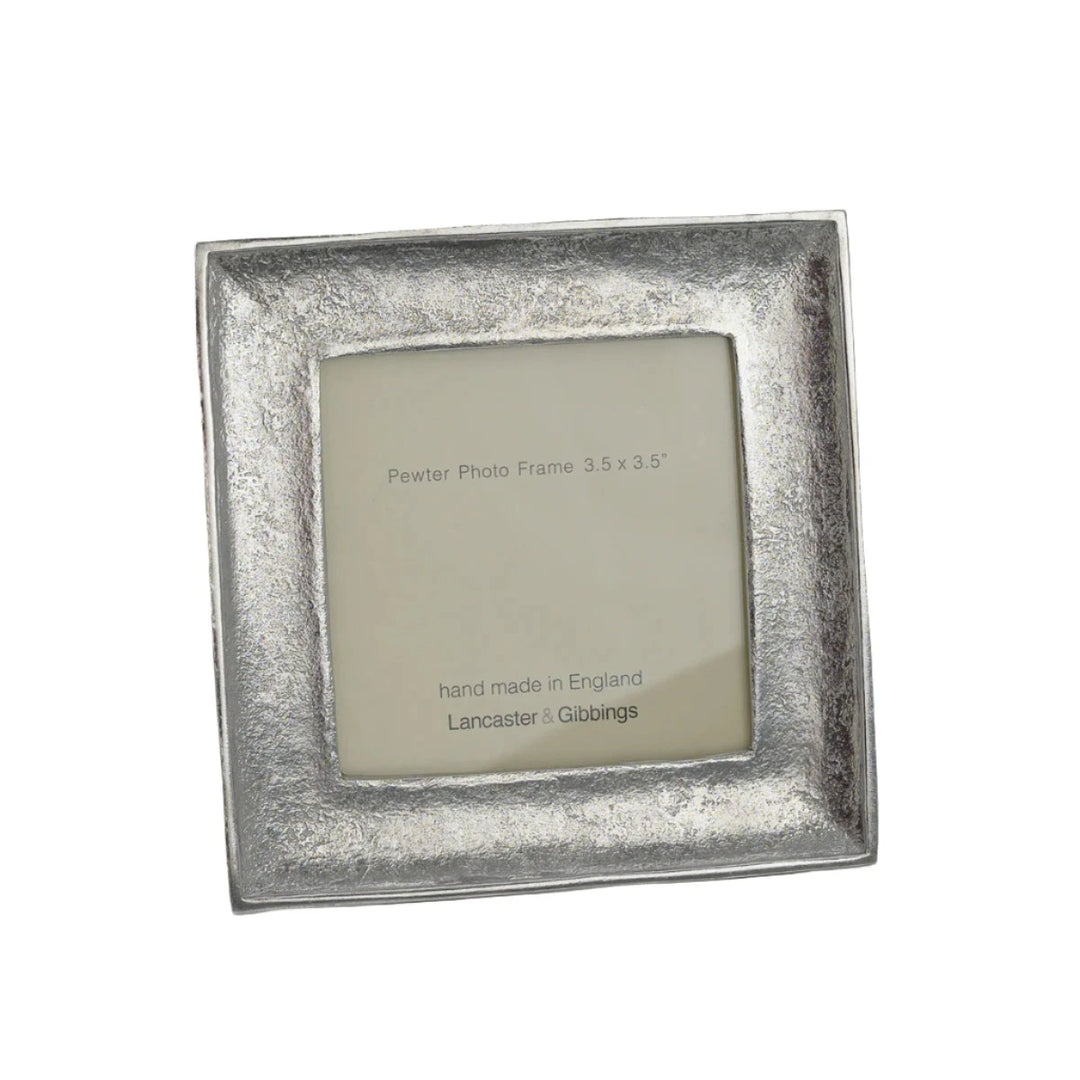 Handmade Kingston Pewter photo frame by Lancaster and Gibbings, featuring intricate detailing and a polished pewter finish.