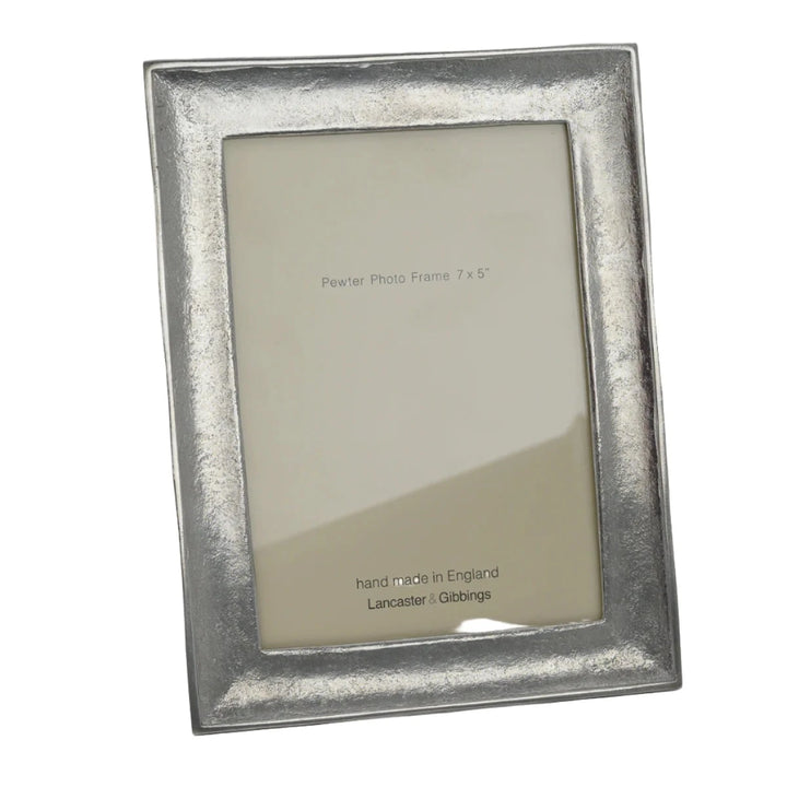 Handmade Kingston Cast Pewter Photo Frame by Lancaster and Gibbings, featuring intricate pewter detailing and classic design.