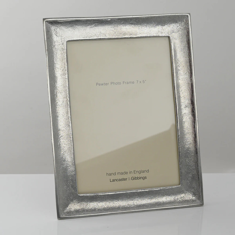 Handmade Kingston Cast Pewter Photo Frame by Lancaster and Gibbings, featuring intricate design, perfect for displaying cherished photos.