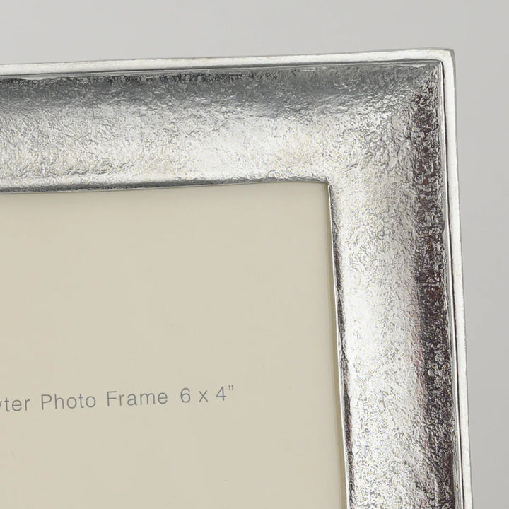 Handmade Kingston cast pewter photo frame by Lancaster and Gibbings, featuring intricate detailing and a polished pewter finish.