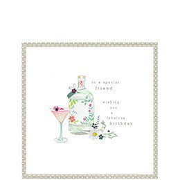Cinnamon Aitch Primrose Hill to a special friend greeting card with floral design and heartfelt message, by Cornucopia Home and Gift