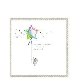 Cinnamon Aitch "Congratulations on Your New Job" balloon from Cornucopia Home and Gift, featuring festive lettering and colorful design.