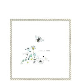 Cinnamon Aitch Just a Note Bee stationery note pad with bee design by Cornucopia Home and Gift, featuring a whimsical bee illustration.