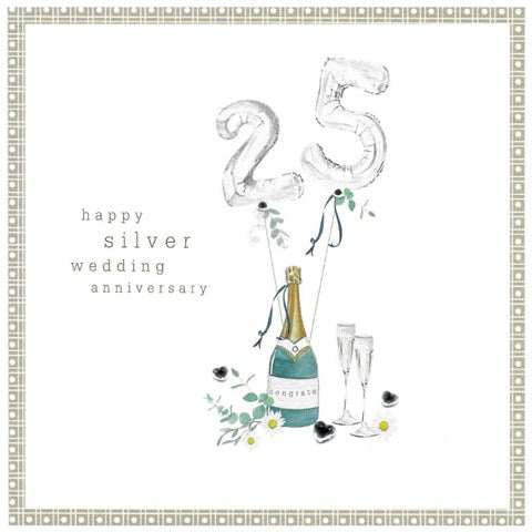Happy Silver Wedding Anniversary Card