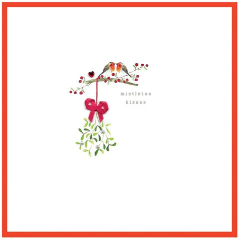 Christmas Mistletoe Kisses Card
