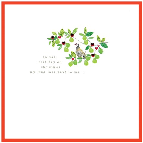On the First Day of Christmas my true love Card