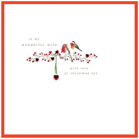To My Wonderful Wife Christmas Card