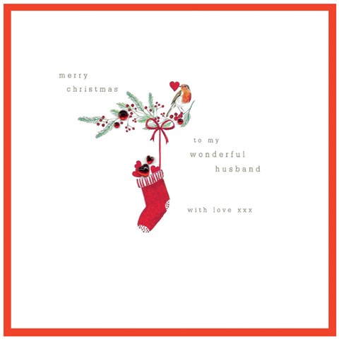 Merry Christmas To My Wonderful Husband Card