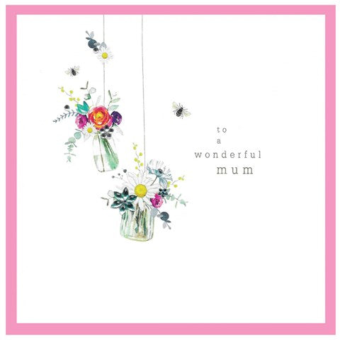 Flower Jar Wonderful Mothers Day Card
